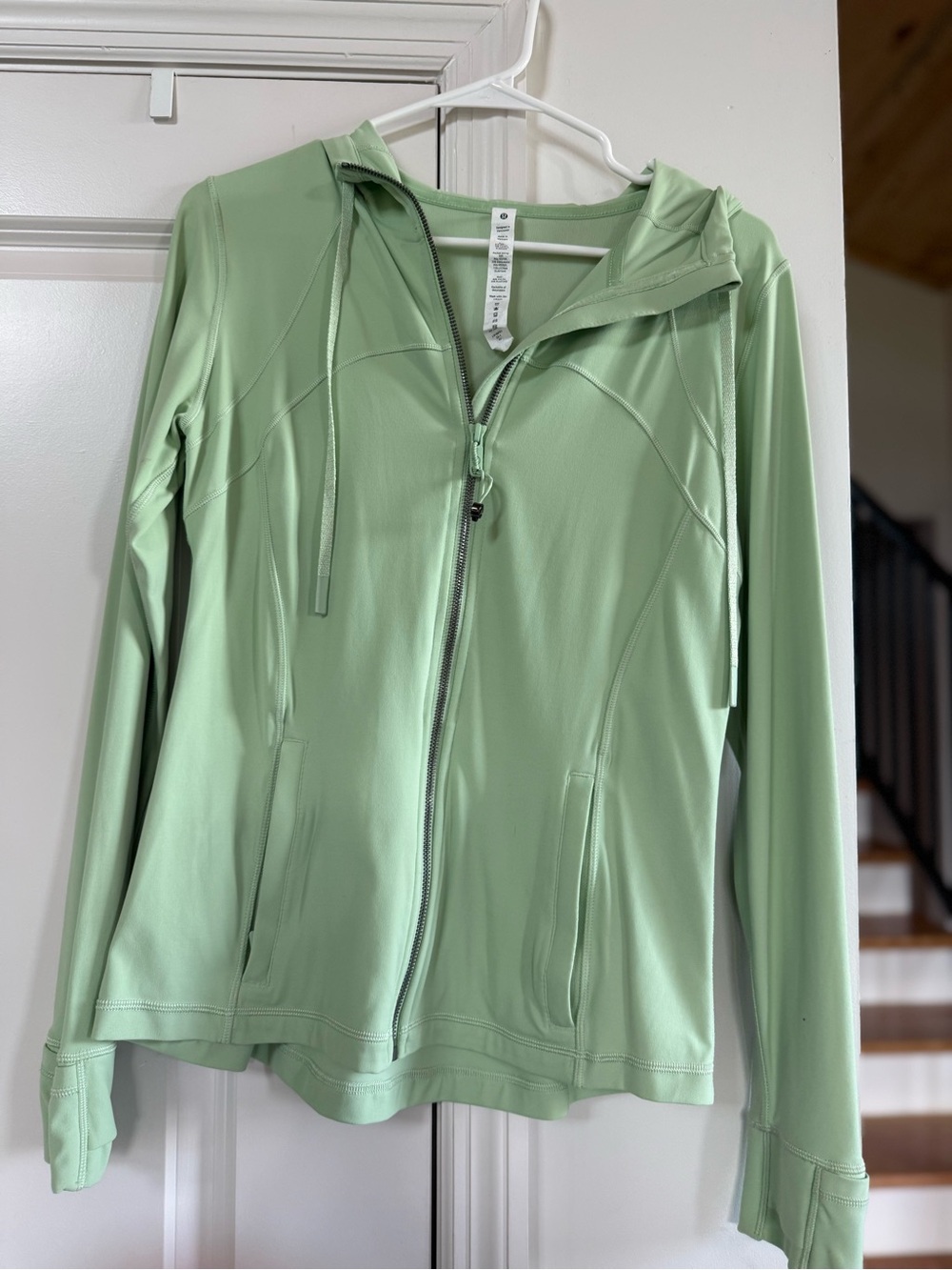 Lululemon mint Green hooded Define Jacket